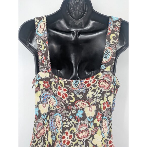 Vintage Loft Women Midi Dress Size 6 Babydoll Floral Cottage Fairy Y2K Romantic - Picture 5 of 10